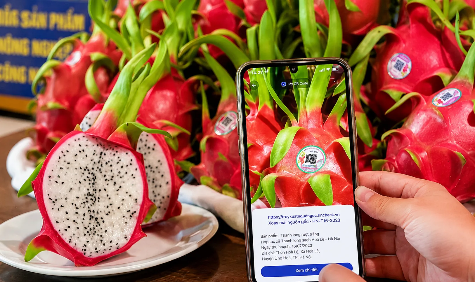 Nông sản blockchain và mã QR