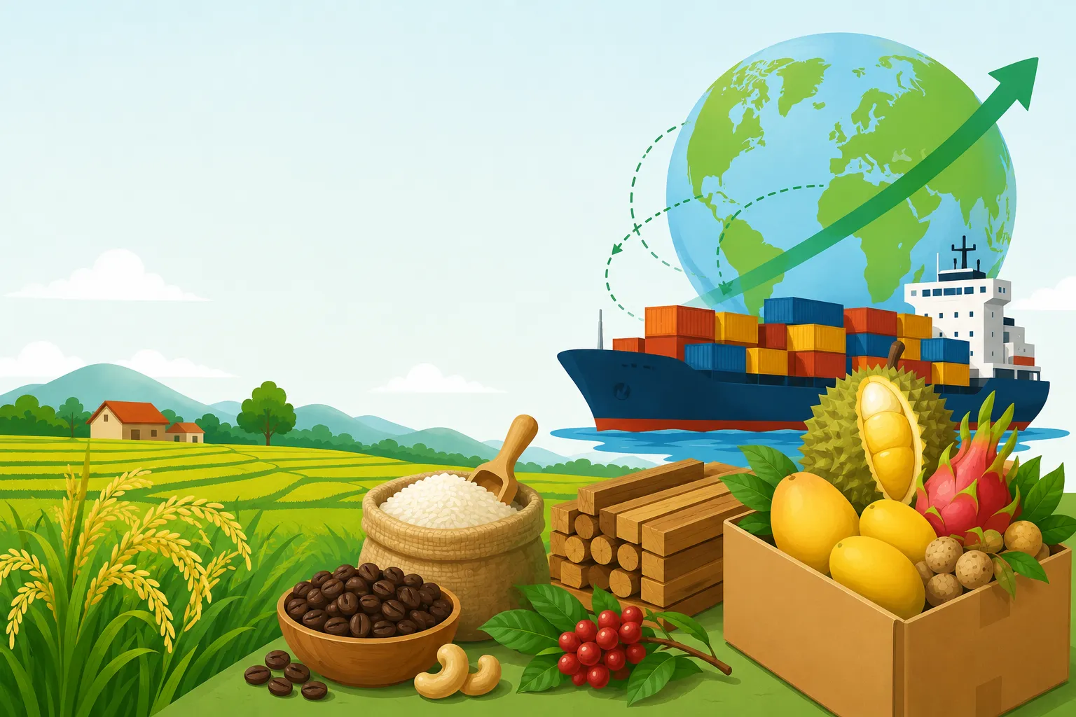 Nông sản trên đà tăng trưởng Nông sản trên đà tăng trưởng